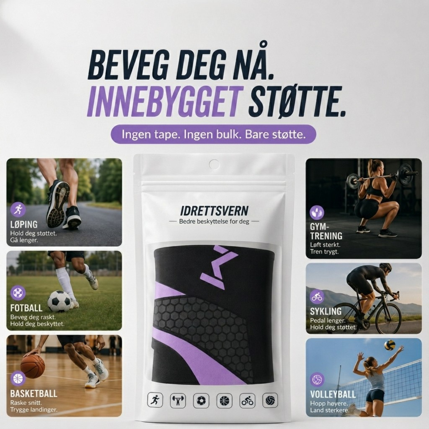 Ankelgrip- Beskytter ankelen, hver bevegelse