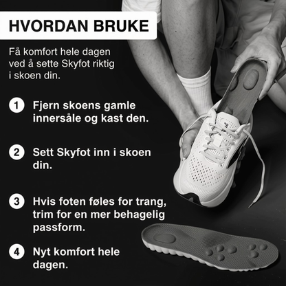 Skyfot Innleggssåler (1 Par) – Løp lenger, kjenn mindre smerte