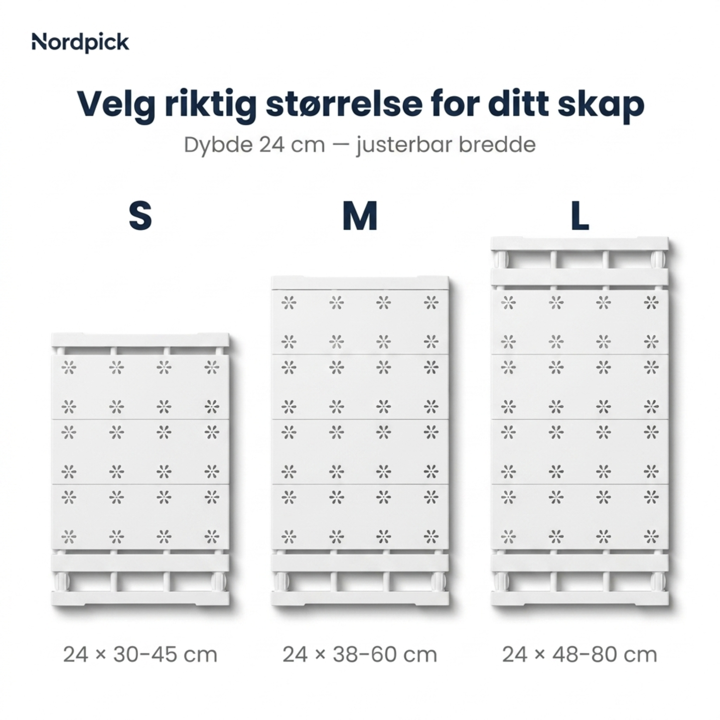 Nordpick Smarthylle – Justerbar Skaphylle