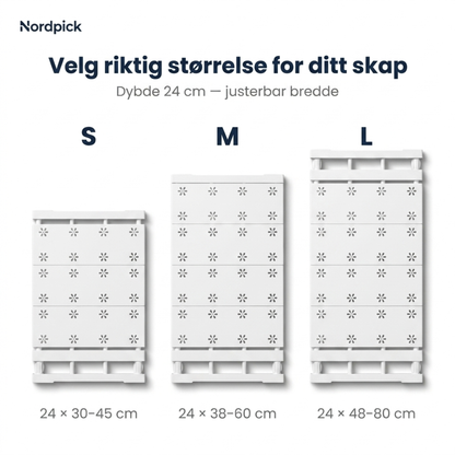 Nordpick Smarthylle – Justerbar Skaphylle