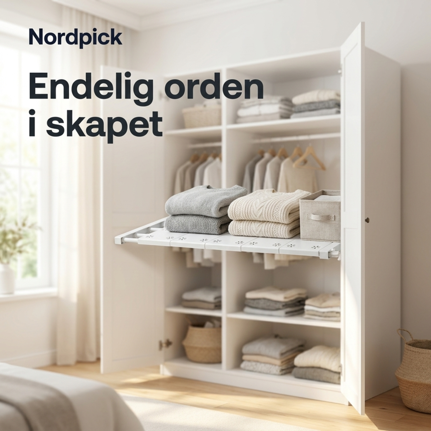 Nordpick Smarthylle – Justerbar Skaphylle