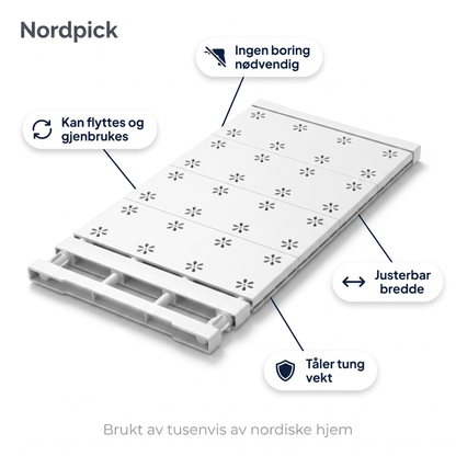 Nordpick Smarthylle – Justerbar Skaphylle
